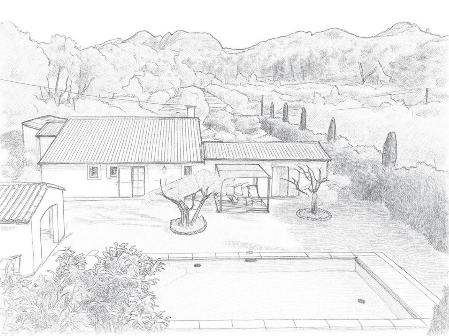 Au petit Mas. Location maison avec piscine à St rémy de provence